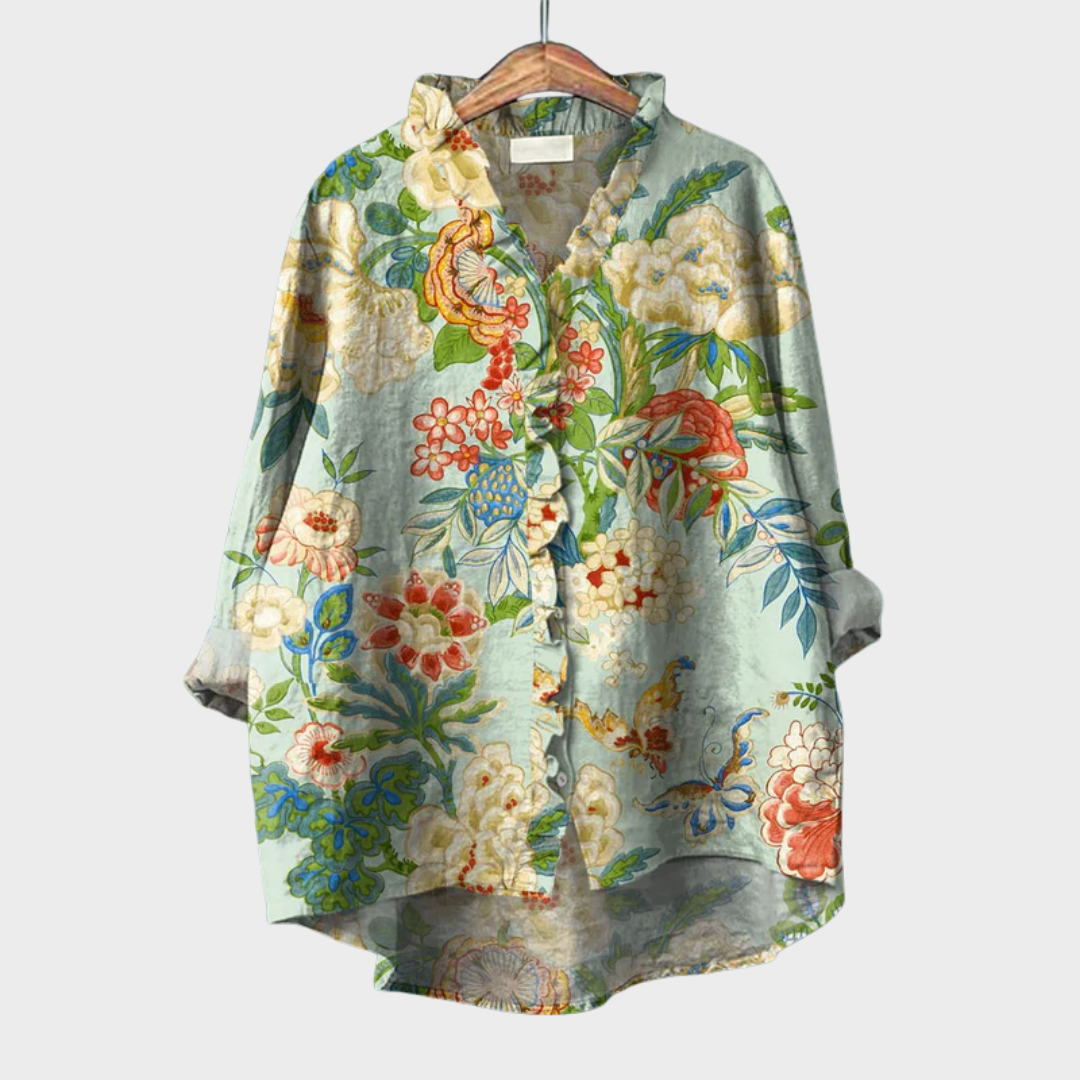 Grace | Elegancka lniana bluzka na lato