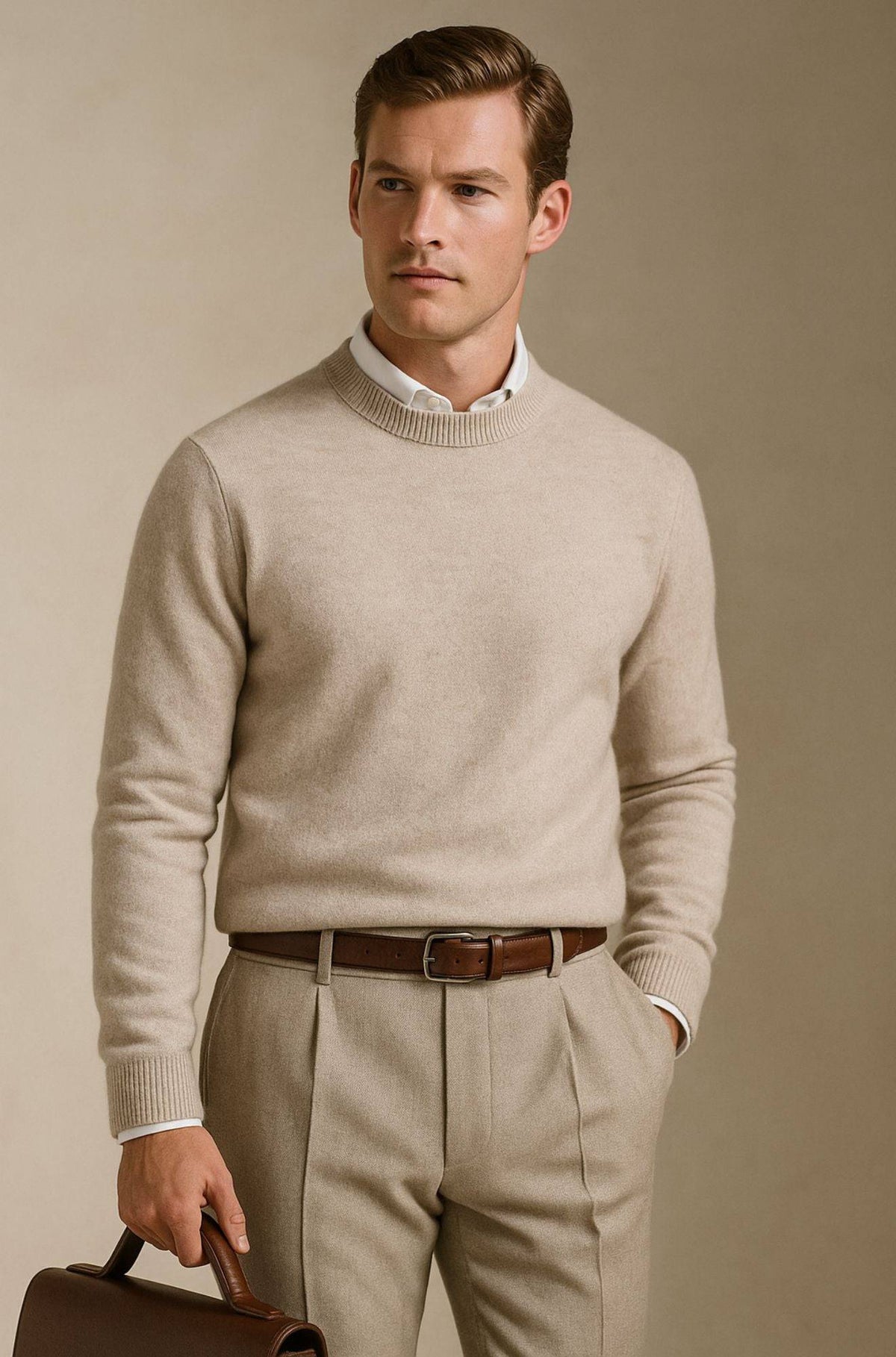 Giles | Elegancki sweter z okrągłym dekoltem