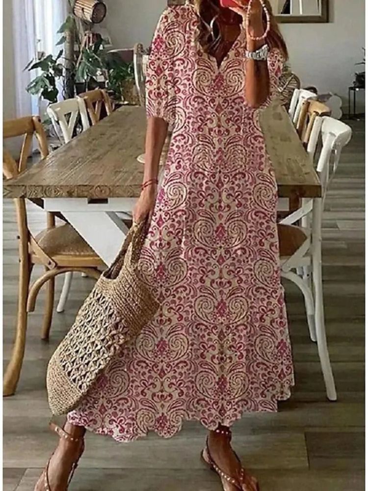 Élodie | Welurowa sukienka maxi w kwiaty