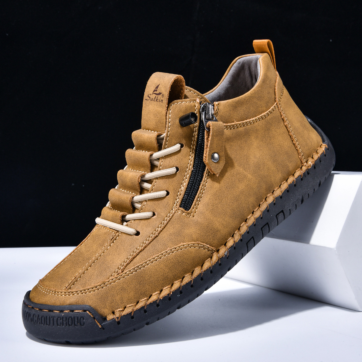 Amelin & Co™ | Męskie buty z nubuku na zamek