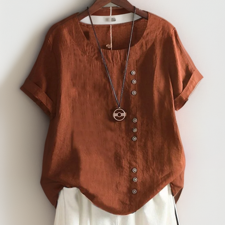 Isla | Szykowny T-shirt z guzikami
