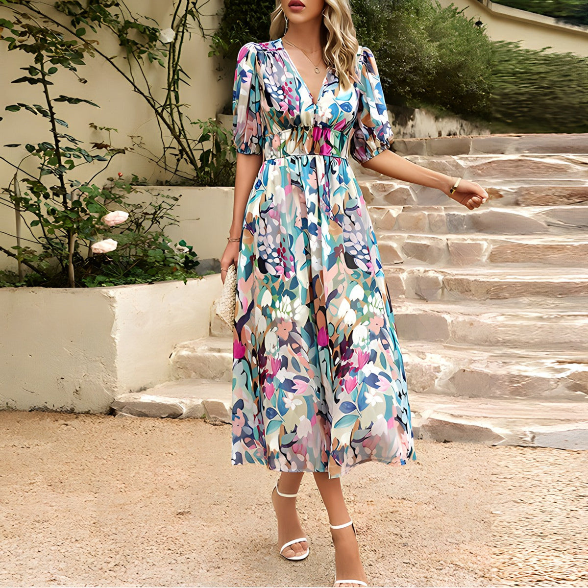 Jenny | Szykowna elegancka sukienka midi