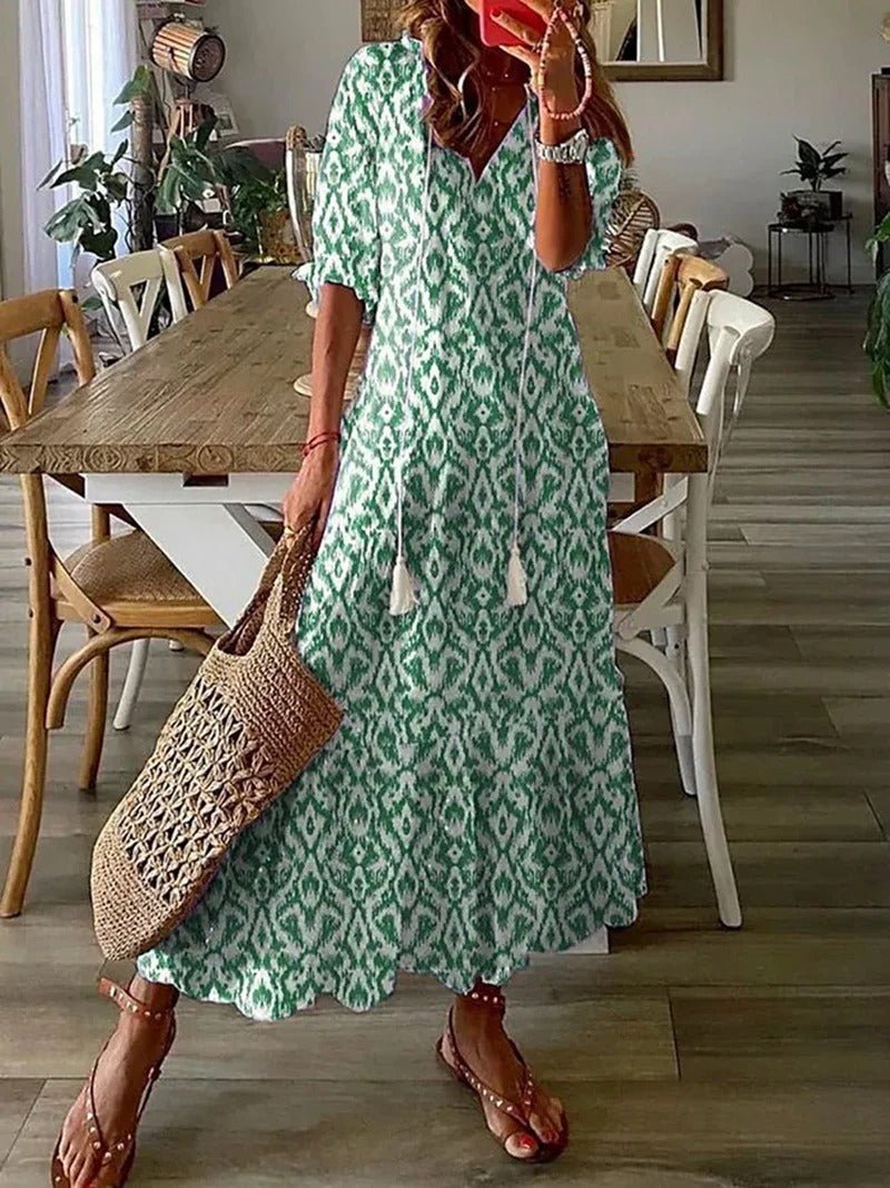Lana | Długa sukienka boho podkreślająca sylwetkę