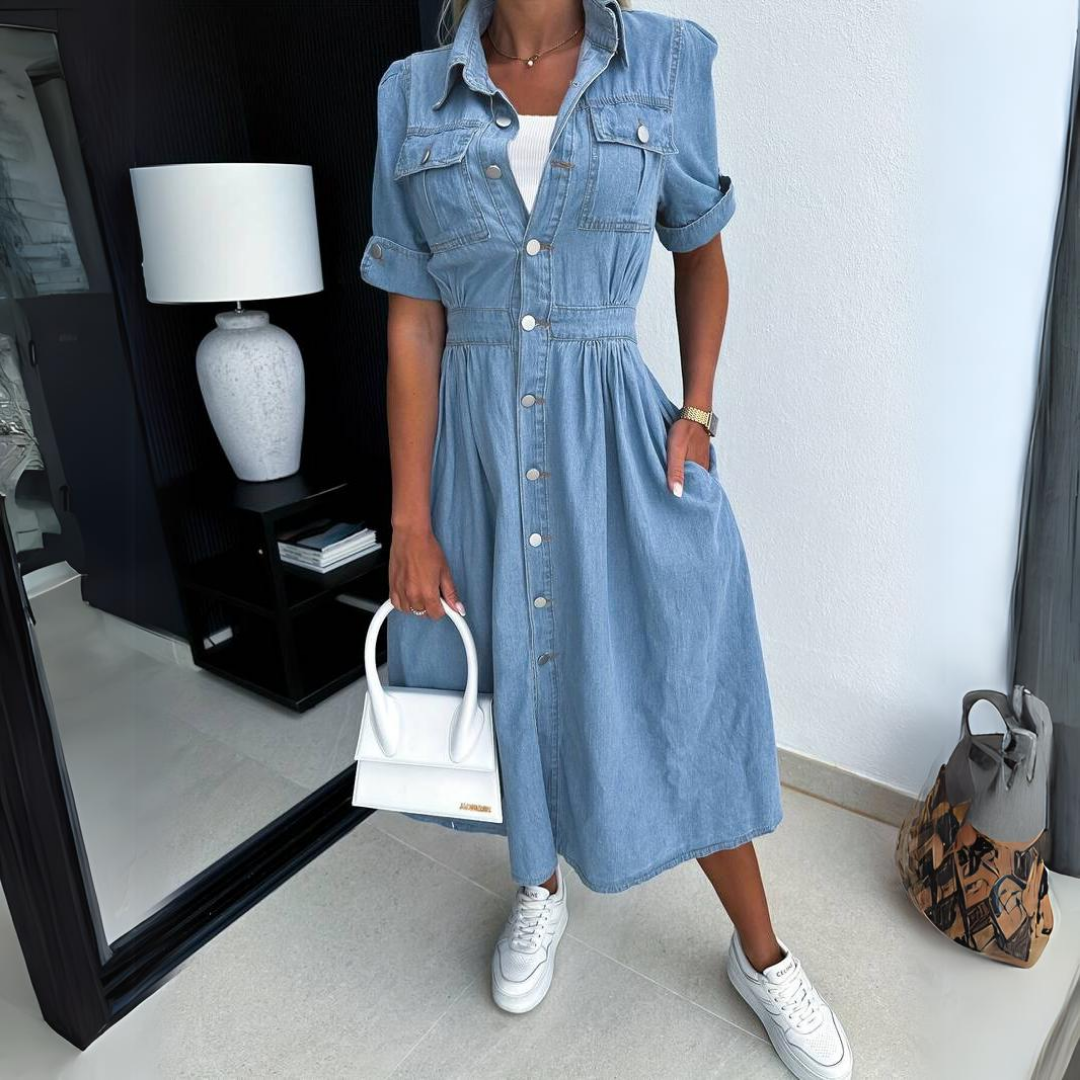 Celine | Elegancka jeansowa sukienka