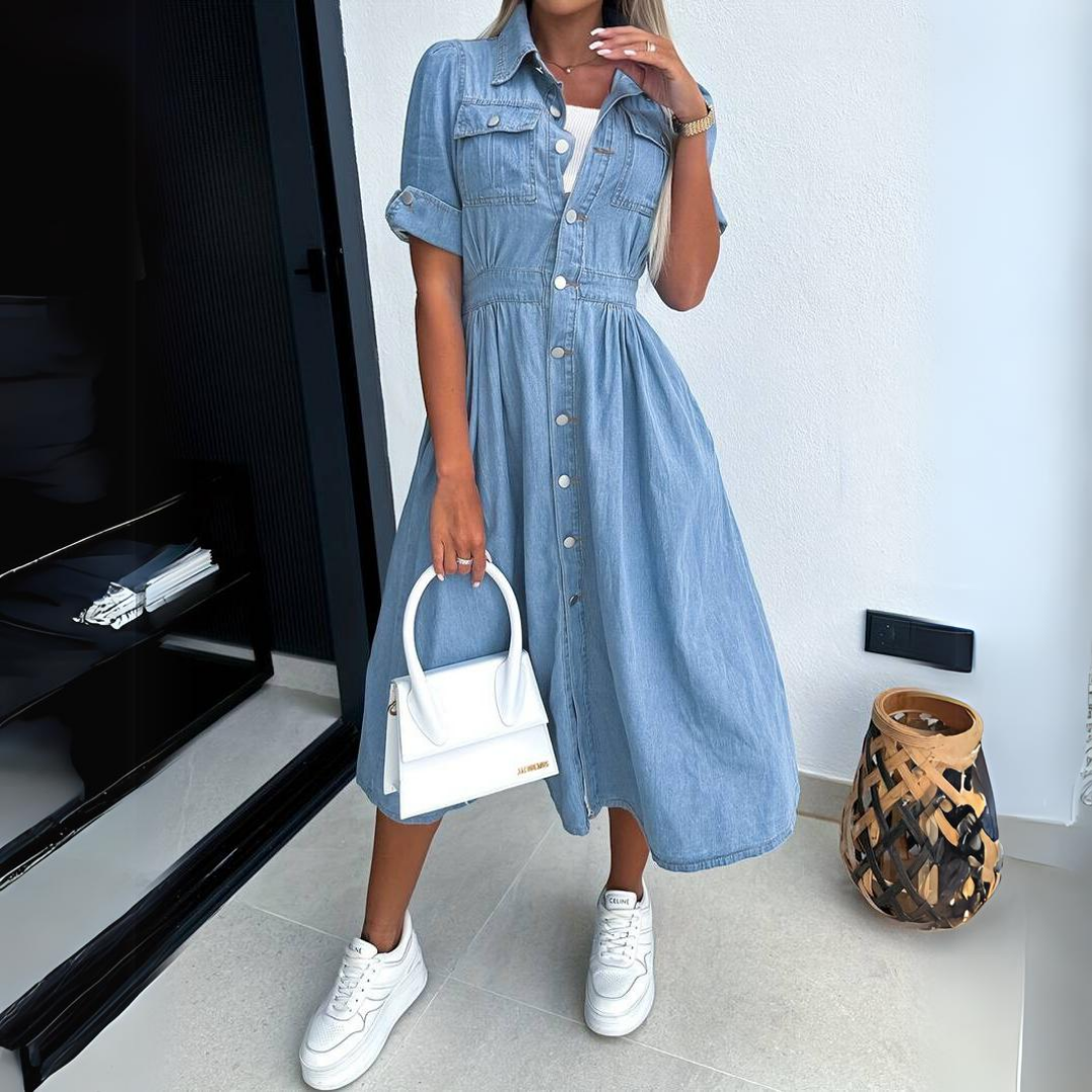 Celine | Elegancka jeansowa sukienka