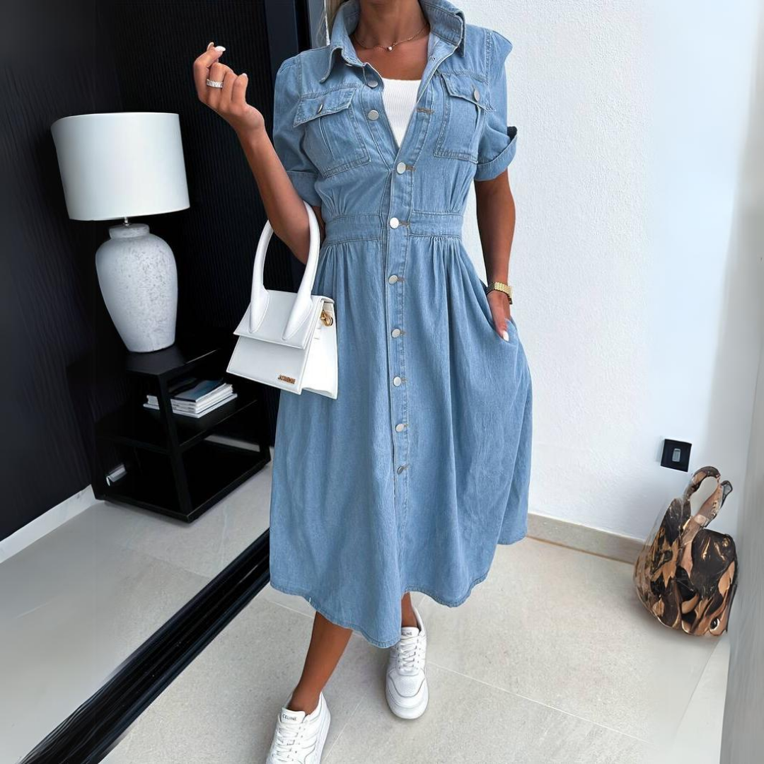 Celine | Elegancka jeansowa sukienka
