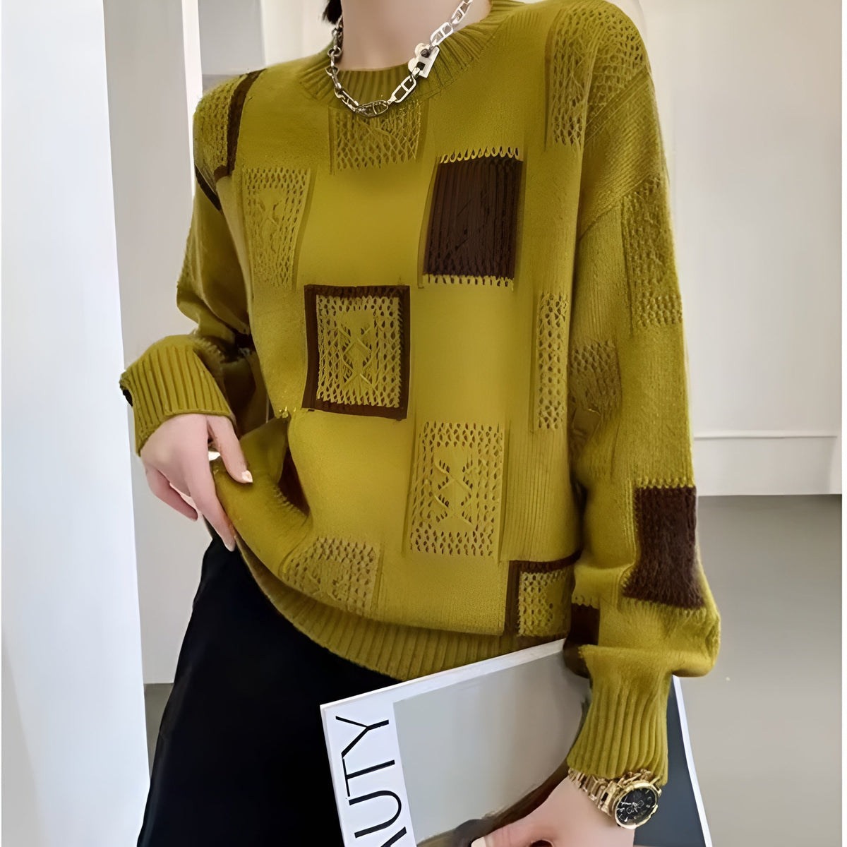 Alida | Modny ażurowy sweter