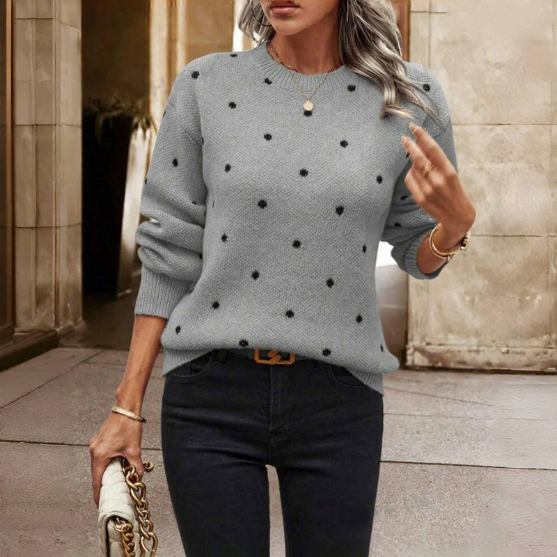 Maria | Zabawny sweter w groszki
