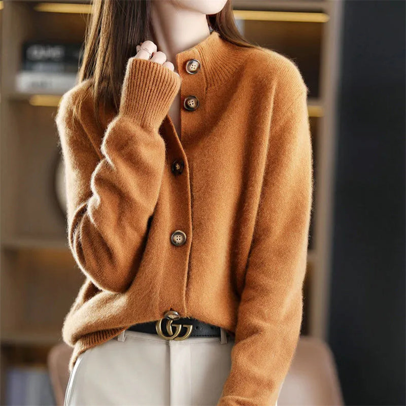 Arlina | Elegancki kardigan z wełny merino