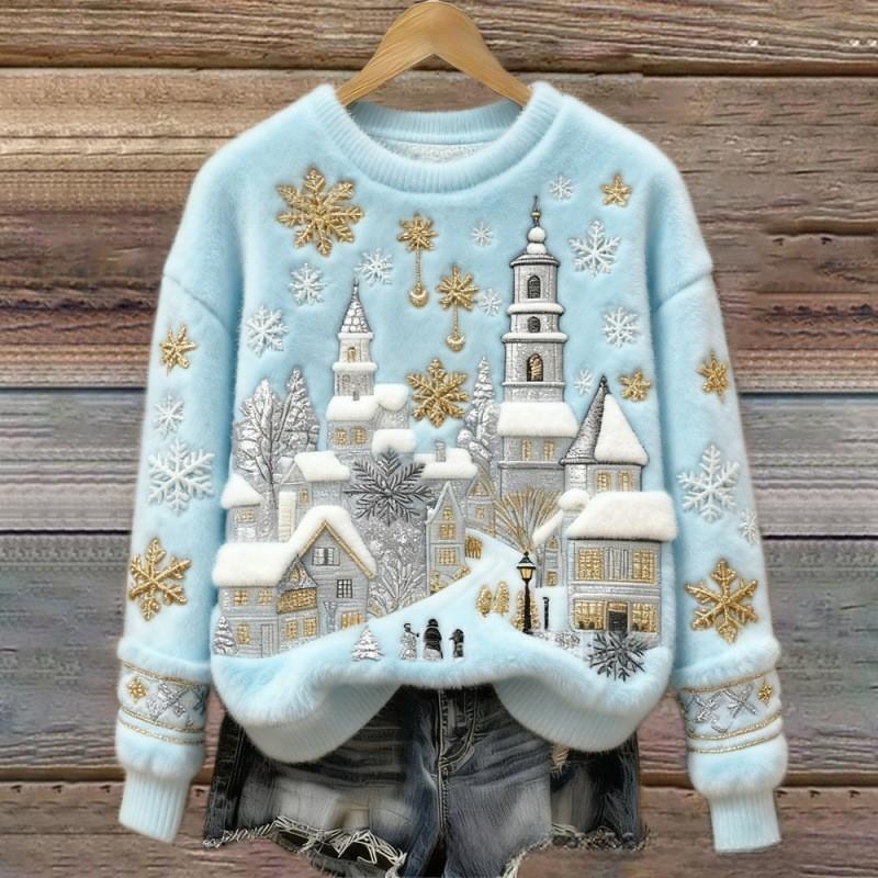 Talbot | Puszysty sweter Zimowa Wioska