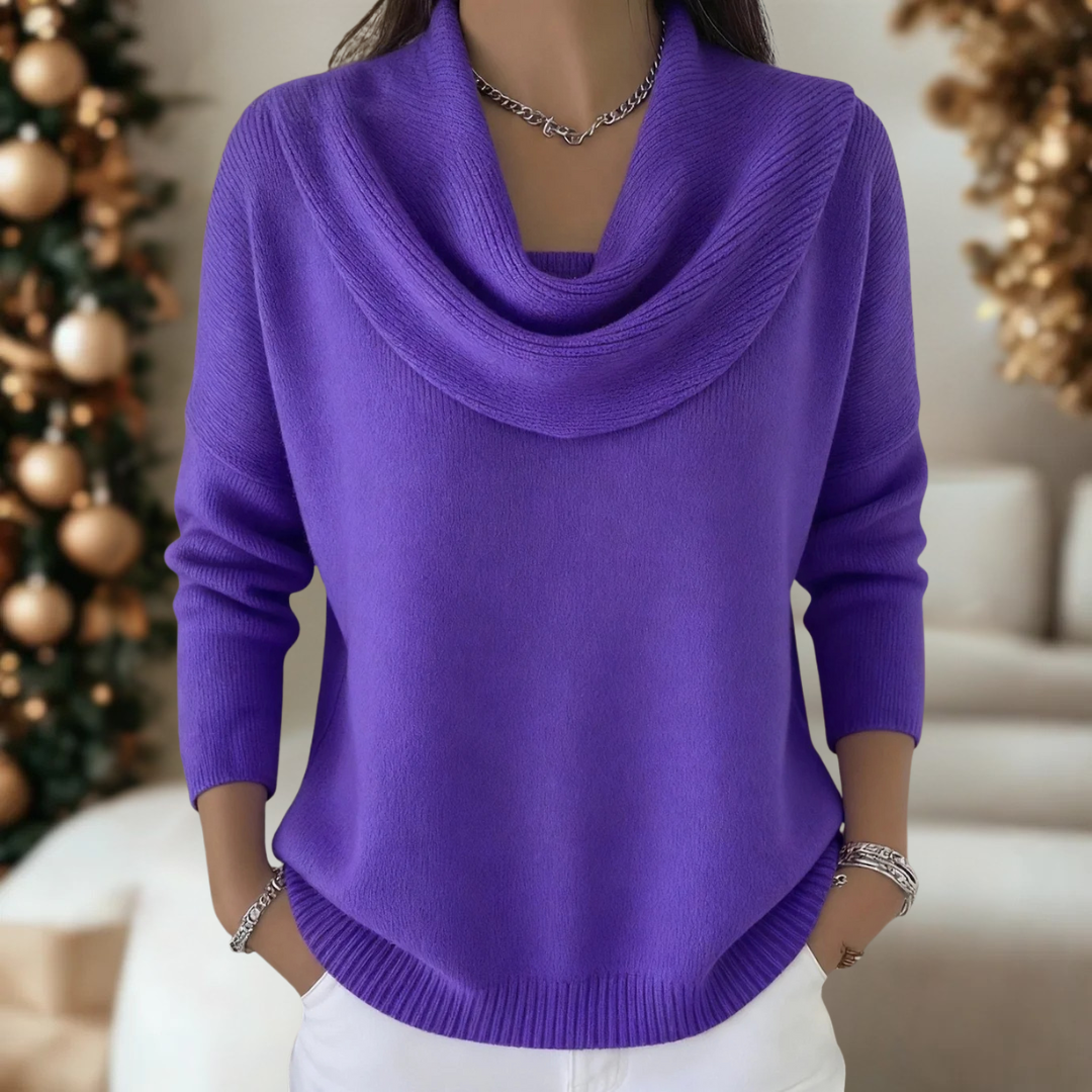 Fiorella | Elegancki welurowy sweter