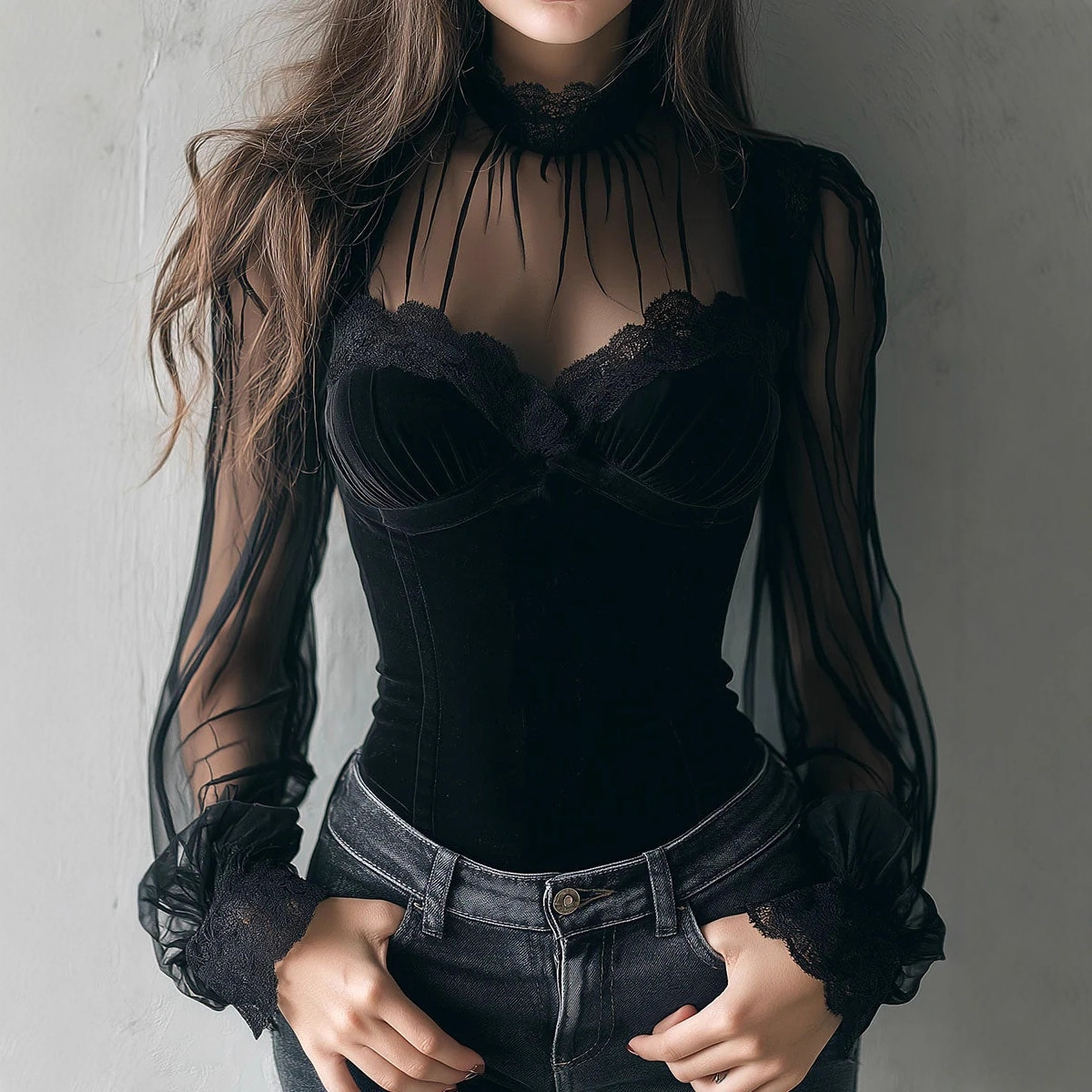 Elvira | Elegancka koronkowa bluzka
