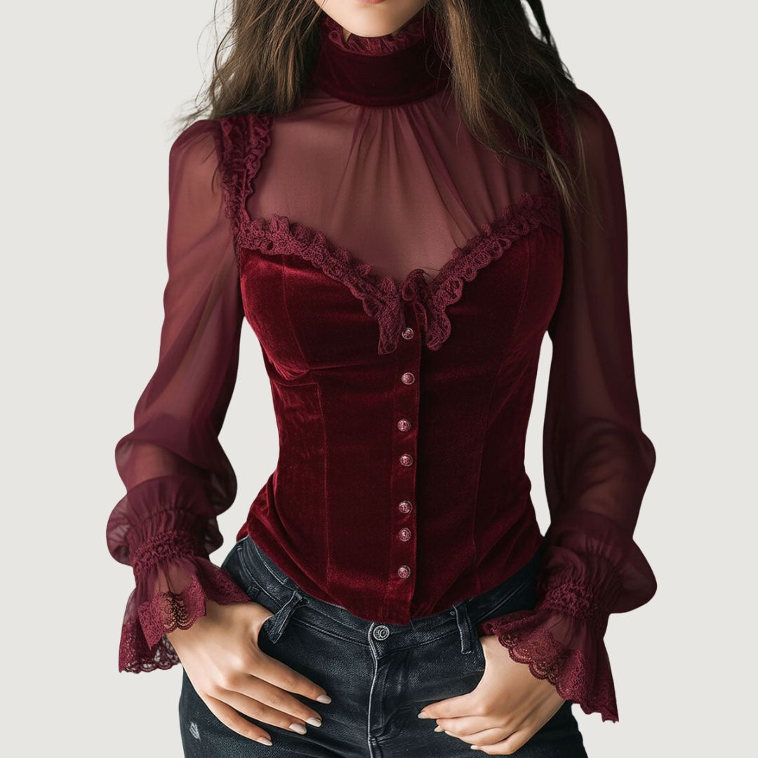 Elvira | Elegancka koronkowa bluzka