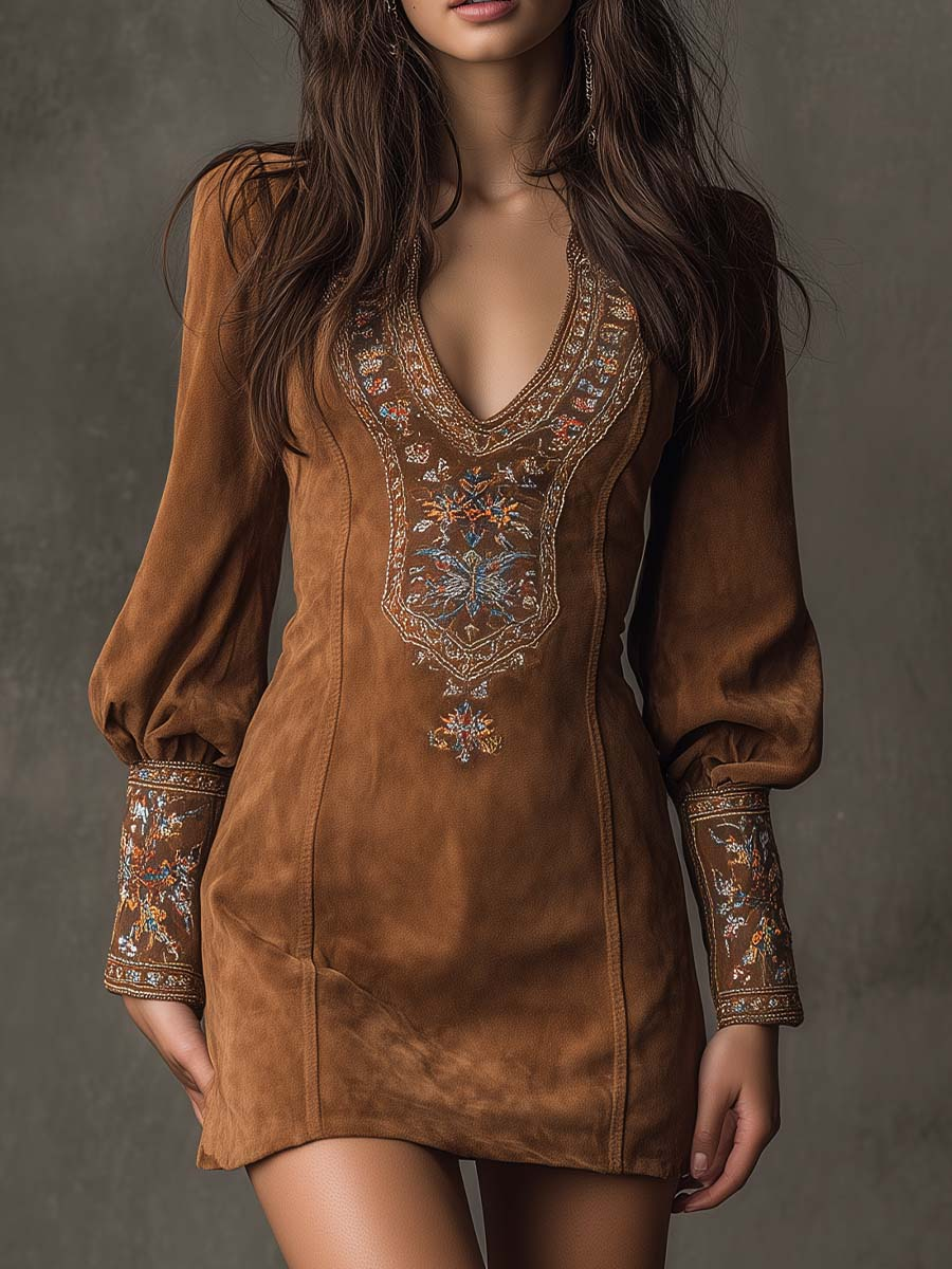 Lunori | Elegancka mini sukienka vintage