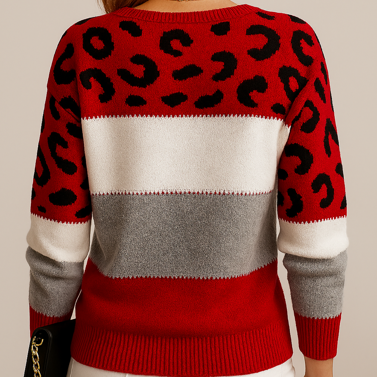 Pascaline | Wygodny sweter w panterkę