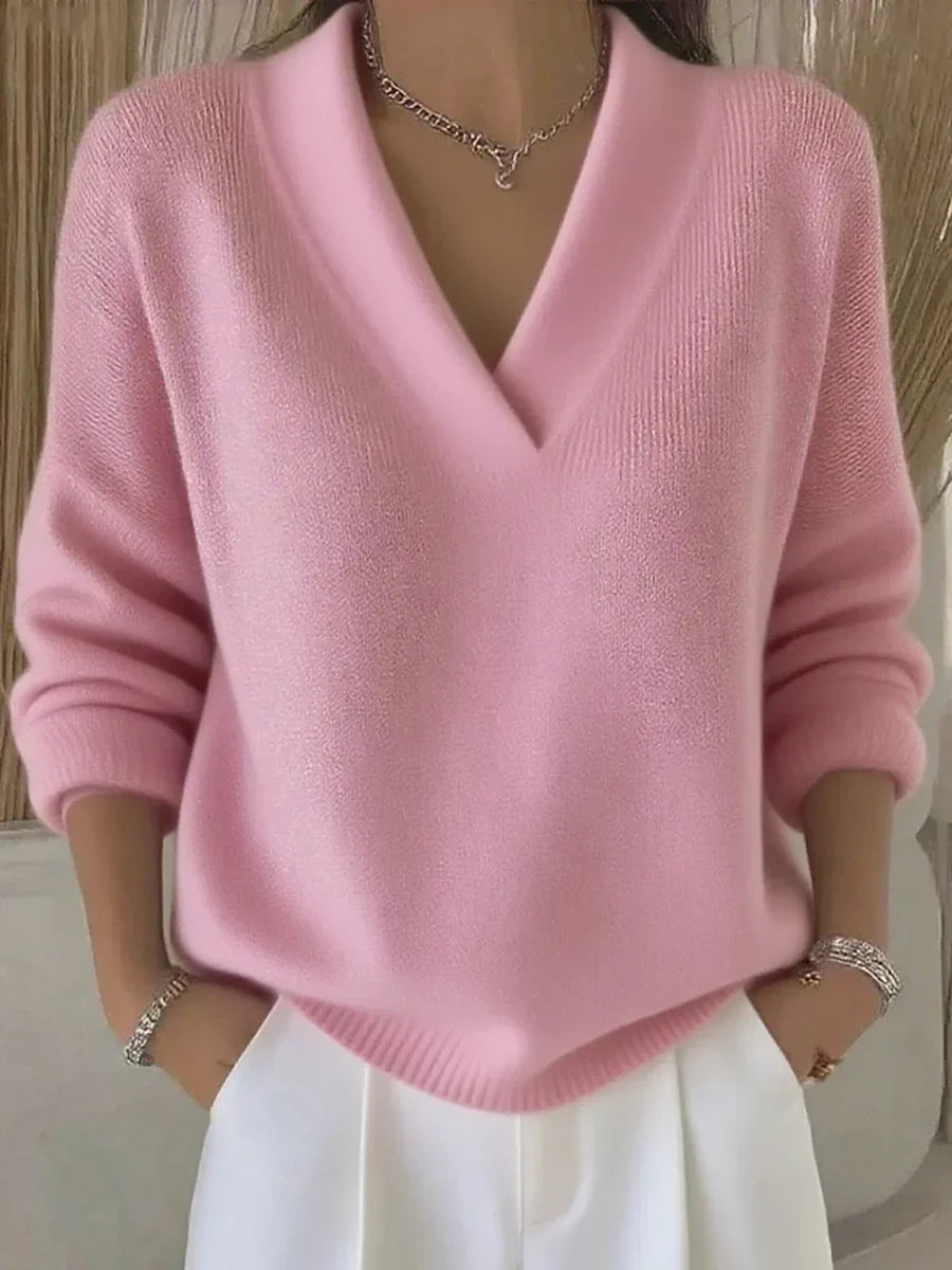 Faye | Elegancki sweter w serek
