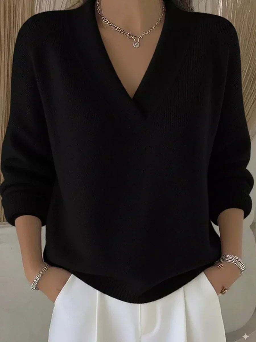 Faye | Elegancki sweter w serek