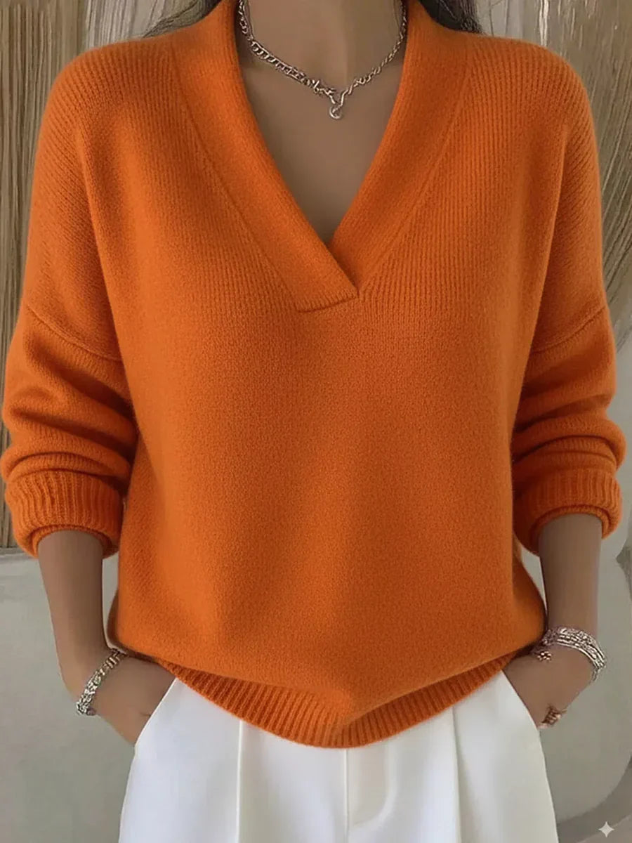 Faye | Elegancki sweter w serek