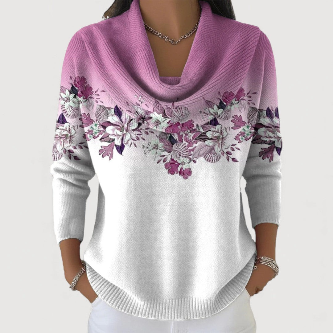 Amore | Elegancki sweter w kwiaty