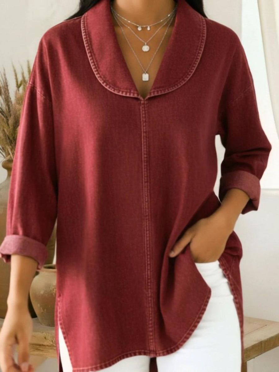 Lina | Luźny jeansowy top