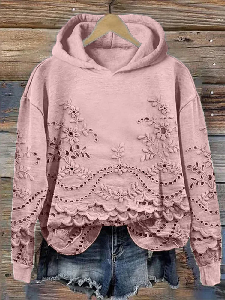 Amélie | Bluza z kapturem w kwiaty