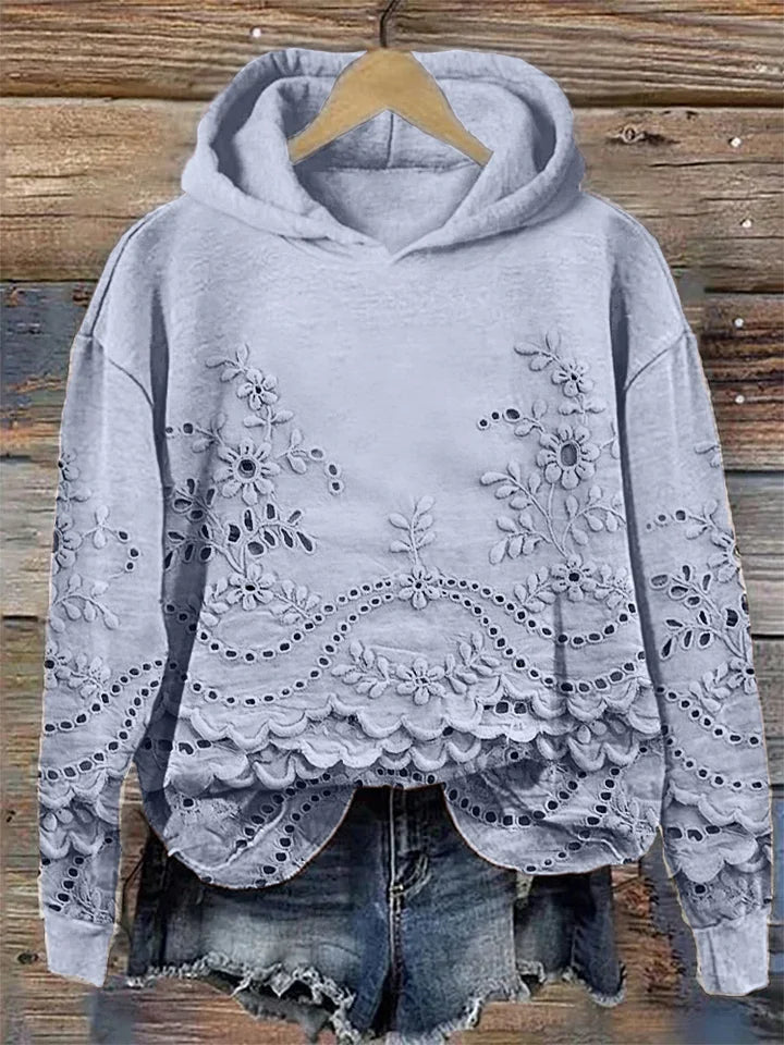 Amélie | Bluza z kapturem w kwiaty