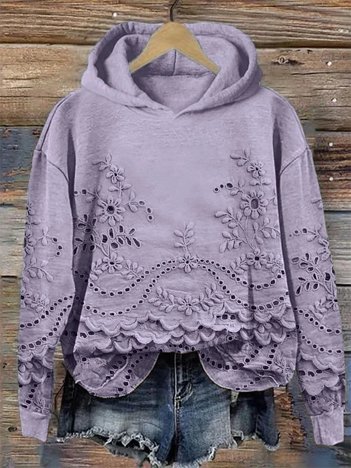 Amélie | Bluza z kapturem w kwiaty