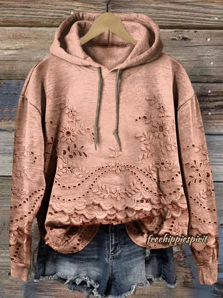 Amélie | Bluza z kapturem w kwiaty