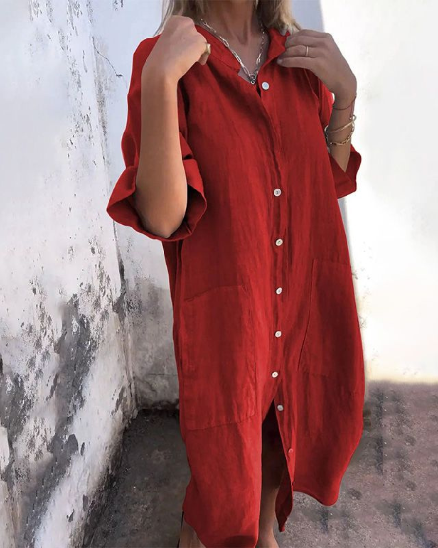 Melany | Szykowna sukienka koszulowa boho