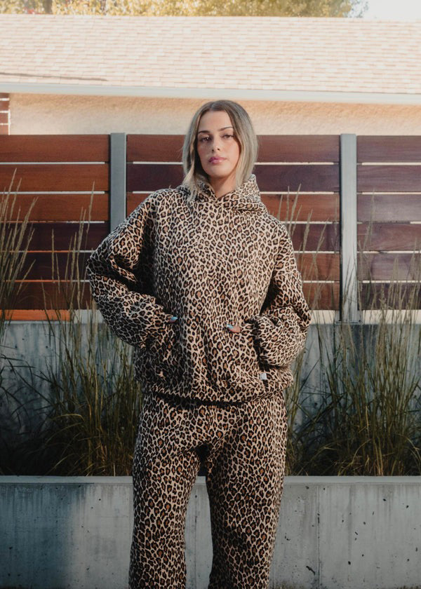 Noémie | Szykowna bluza z kapturem w panterkę