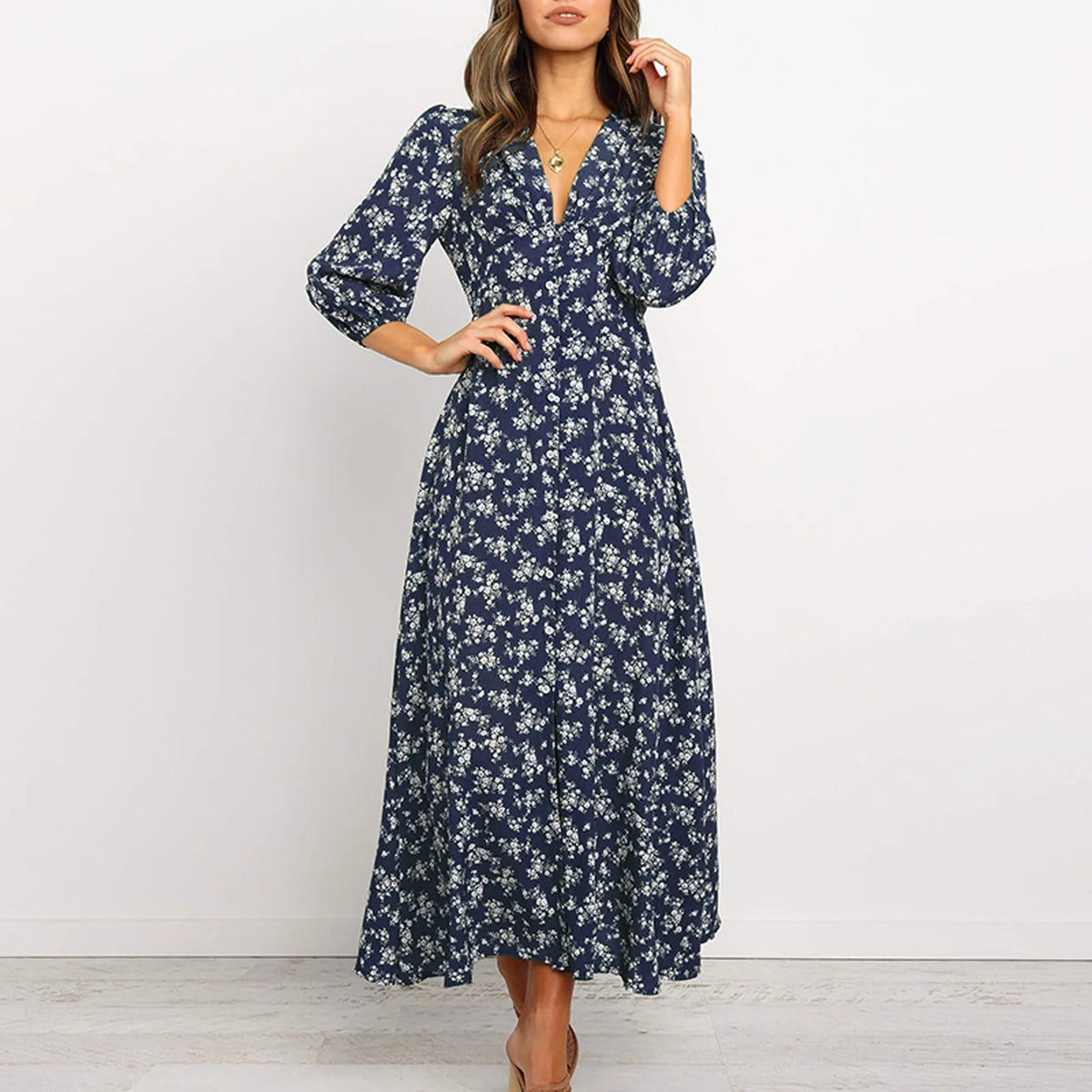 Jane | Elegancka sukienka w kwiaty