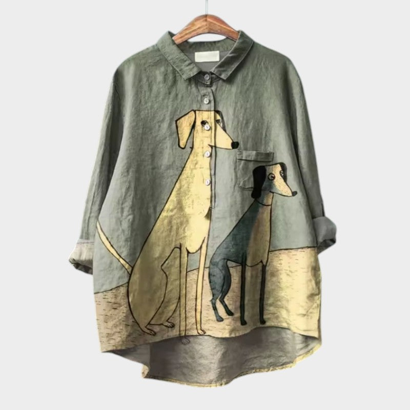 Amélie | Elegancka letnia koszula z lnu