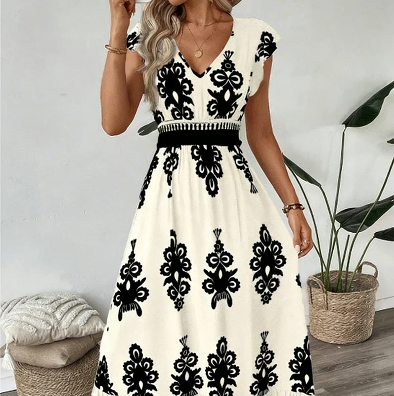 Candela | Długa barokowa sukienka z dekoltem V